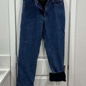 Vintage Harley-Davidson Biker Blues Fleece Lined High Rise Denim Jeans